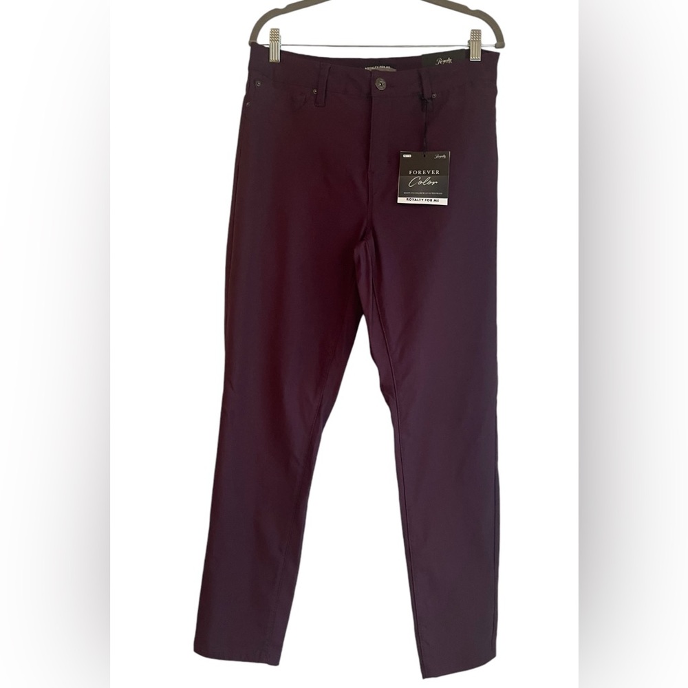 Royalty For Me Womens Women Skinny Pants Size XL Petite New With Tags Color plum